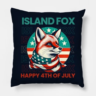 Endemic species of America: The Island fox Urocyon littoralis Pillow