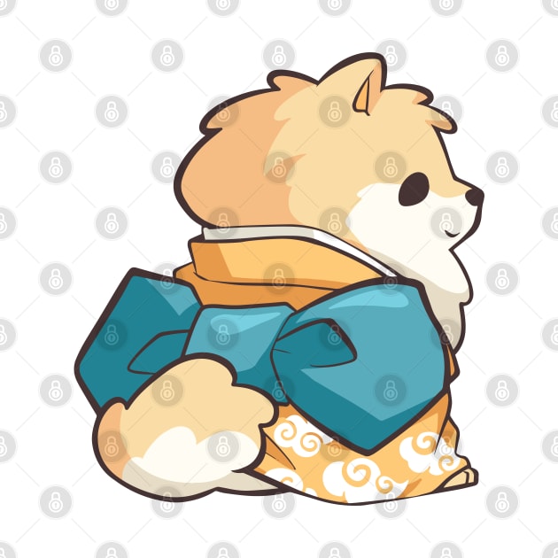 Kimono Pomeranian by Bobblejot