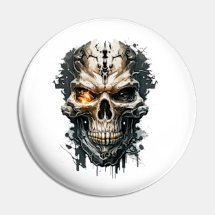 Skull Wild Life Painting Dark Character Spirit Pin