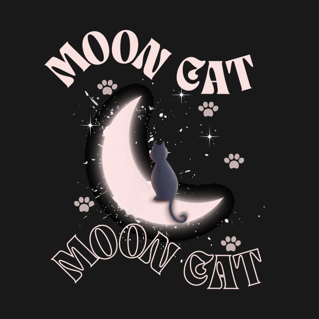 Moon Cat, Cat on the moon by Mr.Dom store