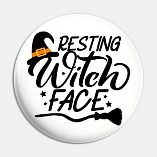 Resting Witch Face T-shirt Pin