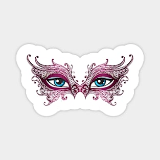 Female Eyes in Lace Mask Magnet