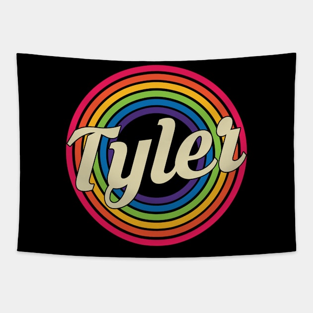 Tyler - Retro Rainbow Style Tapestry by MaydenArt