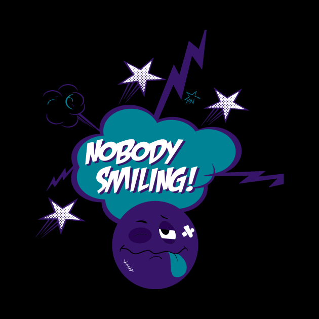 Nobody Smiling Emoji Grape by StayHungryCo