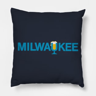 Milwaukee Beer Text Pillow