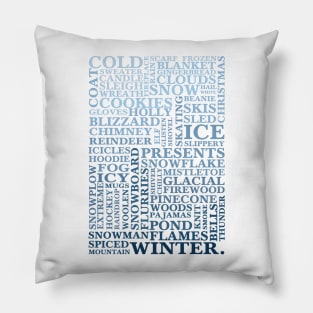 Winter words Pillow