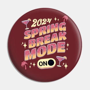 Retro Spring Break 2024 Vacation Pin