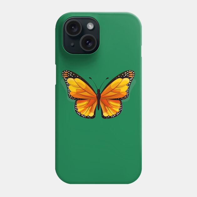 Yellow Butterfly Phone Case by Mako Design 