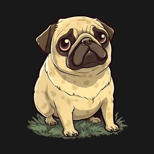 Please Feed Me Cute Pug Design T-Shirt