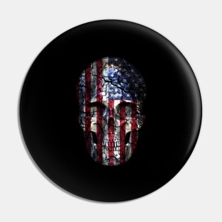 Skull American Flag Pin