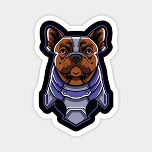 cyborg dog illustration Magnet