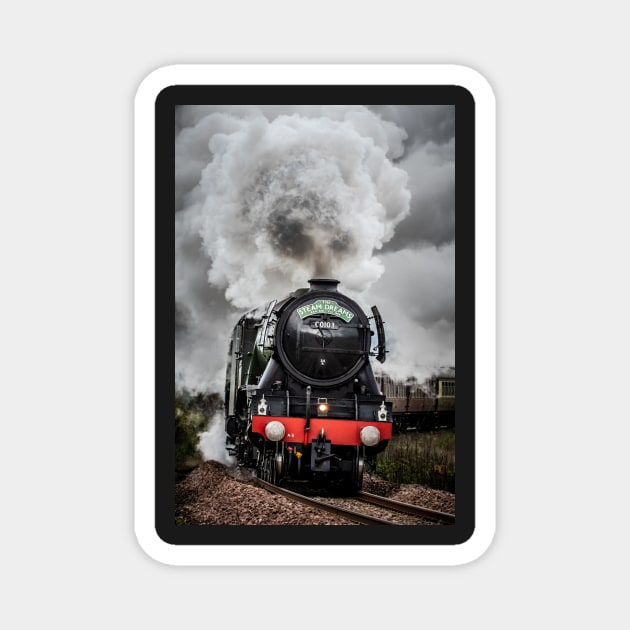 'Full Steam, The Flying Scotsman', near Pitlochry. Magnet by mucklepawprint