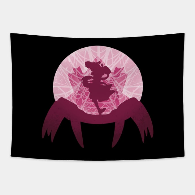 So I'm a Spider, So What? Anime Kumoko in Human Form Shiraori in Pink Minimalist Design Tapestry by Animangapoi