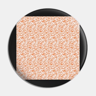 Modern Orange Animal Stripe Design Pin