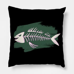 fish skeleton Pillow