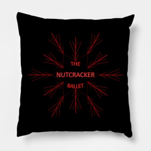 Nutcracker Ballet Snowflake Pillow