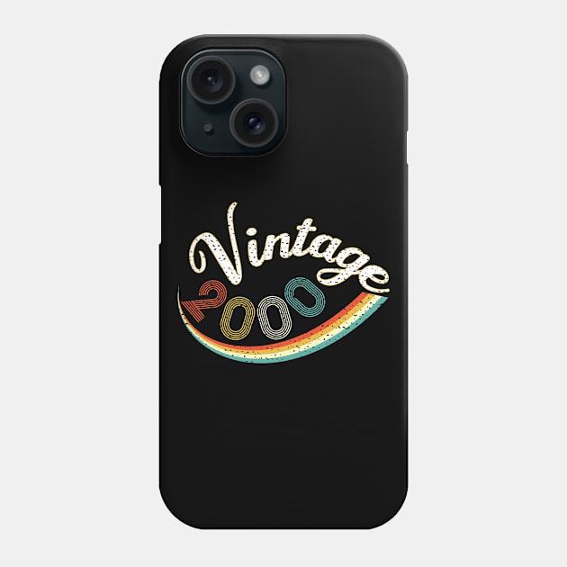 Vintage 2000 20th Birthday Gift 20 Years Old Phone Case by nadjahcom