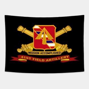 41st Field Artillery w Br - Ribbon Tapestry