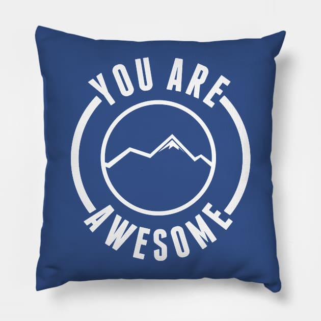 Awesome Mountain Pillow by findtheawesome