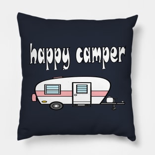 Camping Shirt-Happy Camper T Shirt-Camping Buddies-Women Graphic T Shirt-Hiking Gift Shirt-Unisex Clothing-Nature Lover Gift-Adventure Shirt Pillow