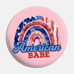 Funny 4th Of July American Babe Pin