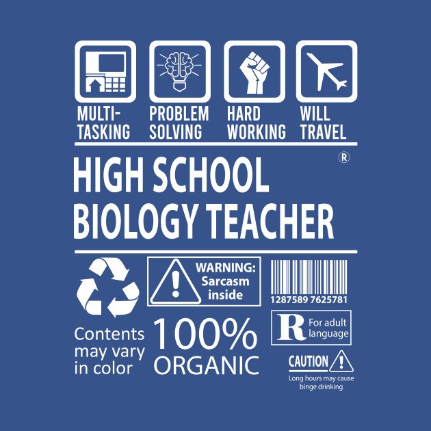 High School Biology Teacher T Shirt MultiTasking Certified Job Gift