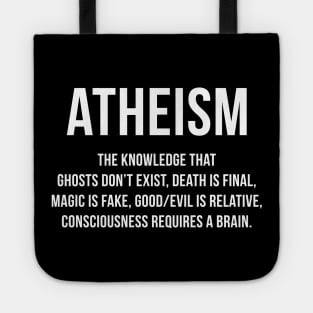 Atheism - Funny Definition Quote Anti Religion Atheist Gift Tote