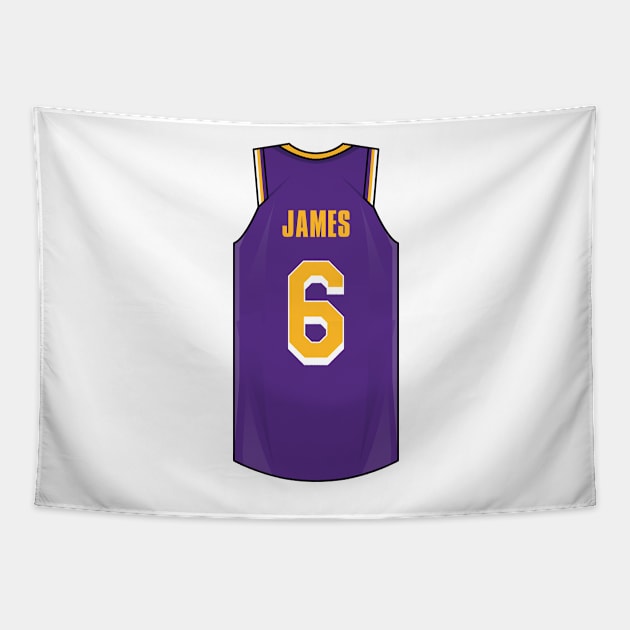 Lebron James Jersey Tapestry by WalkDesigns