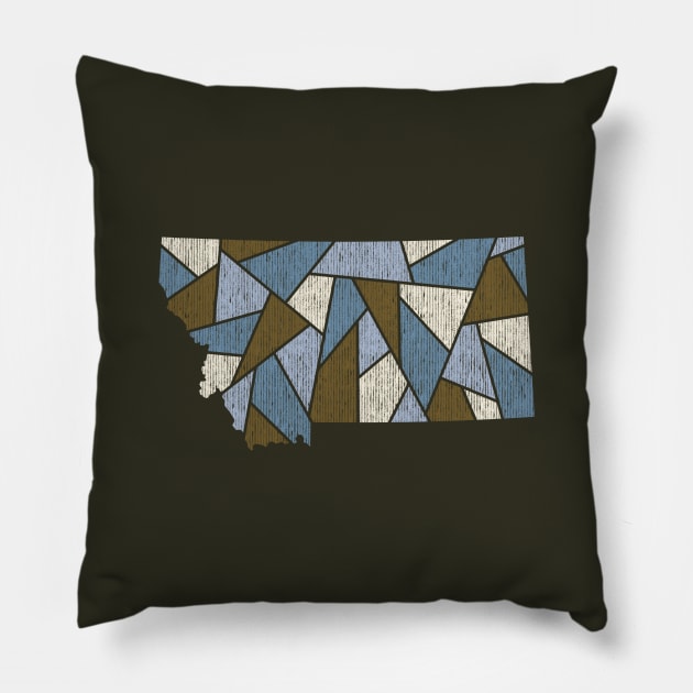 Montana Mosaic - Glacial Runoff Pillow by dSyndicate