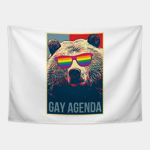 Gay Agenda Bear Tapestry by dan89