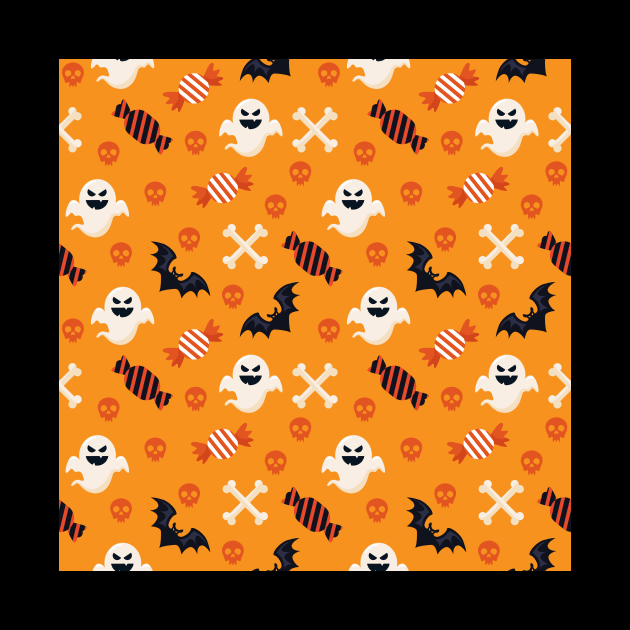 Halloween Seamless Pattern by aquariart