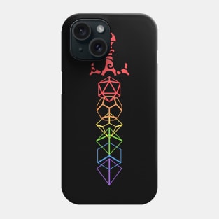 Rainbow Dice Sword Tabletop RPG Gaming Phone Case