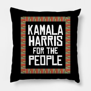 Kamala Harris for the people afro american pattern Pillow