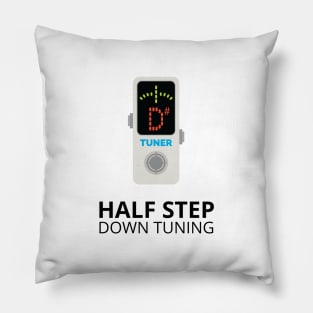 Half Step Down Tuning Pedal Tuner Light Theme Pillow