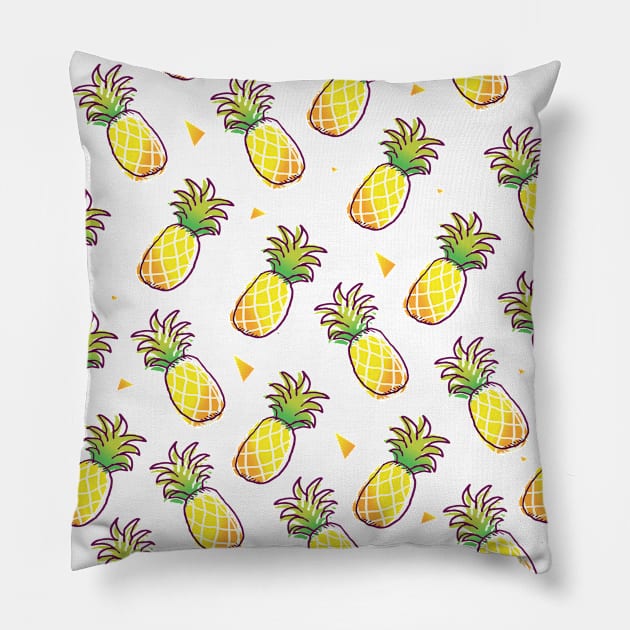 Pineapple Pattern Pillow by VEKTORKITA