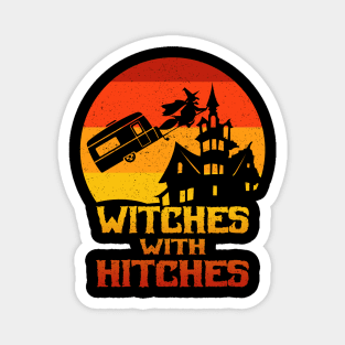 Witches With Hitches Travel Trailer Camping Halloween Magnet