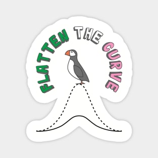 Flatten The Curve || Puffin || Covid || Newfoundland and Labrador Magnet