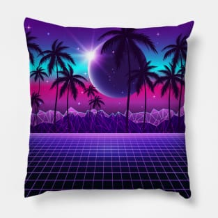 Twilight Retrowave Pillow