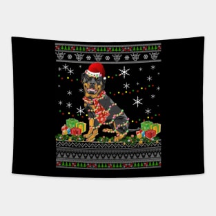 Rottweiler Ugly Christmas Funny Holiday Tapestry