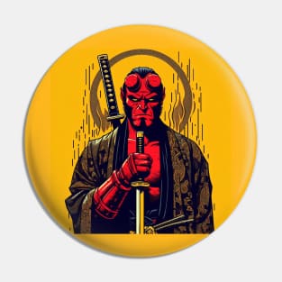 Samurai Hellboy Pin