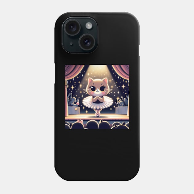 Dancing Cat Balerina Phone Case by Mayzarella