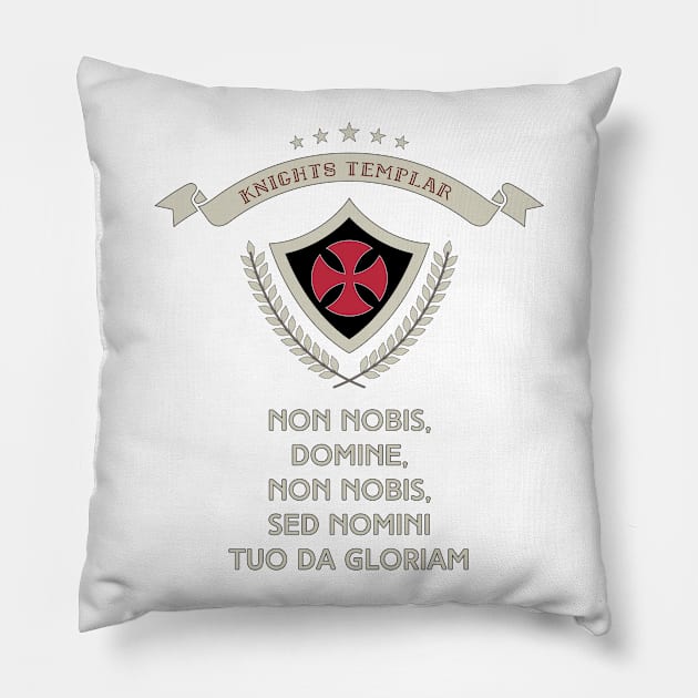 ✙ Knights Templar ✙ Crusaders Warrior Halloween Outfit Insignia Pillow by Naumovski