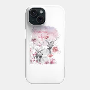 Deer in the garden Phone Case