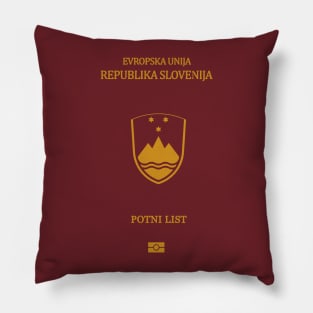 Slovenia passport Pillow