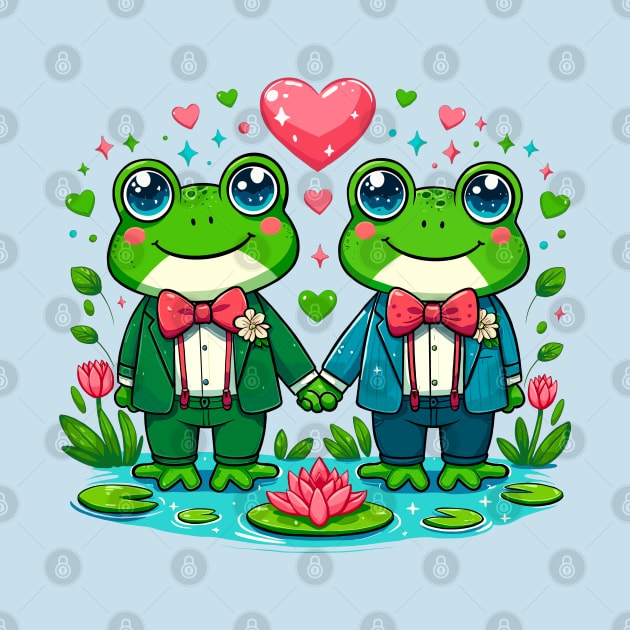 Gay Frogs in Love by Ghost on Toast