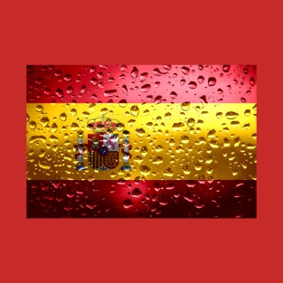 Flag of Spain - Raindrops T-Shirt