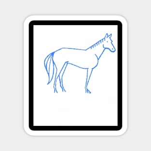 pencil sketch of horse Magnet