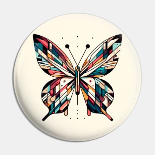 Kaleidoscope Whispers - Geometric Butterfly Pin