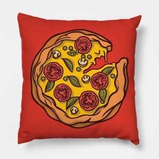 Cute Pizza Illustration Pillow