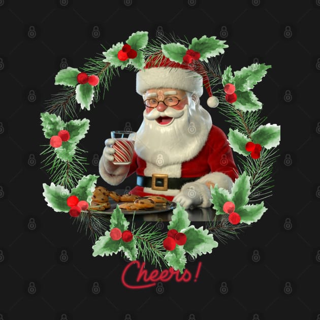 Cheers with Santa Claus! by TeeandecorAuthentic